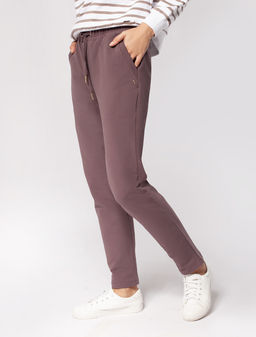 VILATTE / Брюки из футера-двухнитки с премиальной фурнитурой