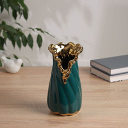 Ваза Икер, 19?9 см, керамика, зелёная