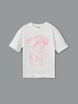 Bisiklet Yaka K?z ?ocuk Ti??rt