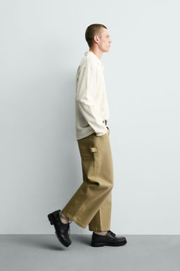 PANTAL?N CARPINTERO WIDE FIT / Tostado - Zara фото 6