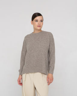 Джемпер из пуха яка 01127 серый