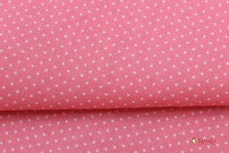 Импорт. хлопок Пшено-4 на кораллово-розовом, ш.1.48м, хлопок-100%, 100гр/м.кв - Купава фото 2