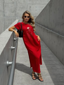Платье DilanaVIP 2100 красный - Dilana vip фото 8