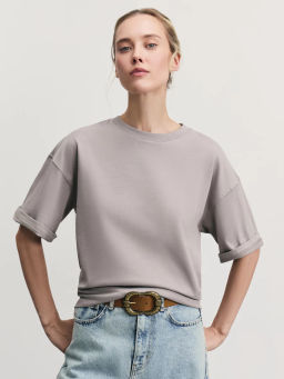 Базовая футболка оверсайз из хлопка / Zarina