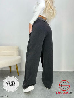 Брюки палаццо с высокой посадкой