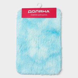 Коврик для дома Доляна Пушистик, 4060 см, сине-голубой  фото 7