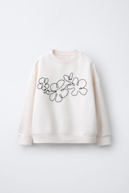 SUDADERA FLOR CORD?N / Crudo - Zara фото 2