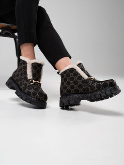 Ботинки EDART 307. PODYUM141 bl. черный гуччи/шерсть