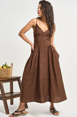 Сарафан летний леопард на шоколадном