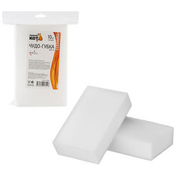 Чудо-губка Рыжий кот MSp-01, 10 шт. в наборе, 10*6*2,5 см 110606 /MALLONY/