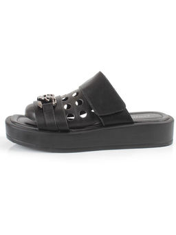 08-PEAG16-2 BLACK Босоножки женские (натуральная кожа)