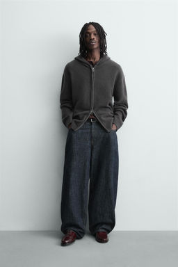 CHAQUETA PUNTO CAPUCHA / Gris antracita