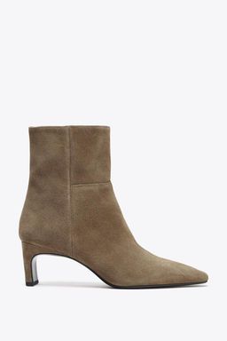 SUEDE KITTEN HEEL ANKLE BOOTS - Zara фото 2