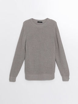 Bisiklet Yaka D?z Uzun Kollu Kad?n Triko Kazak