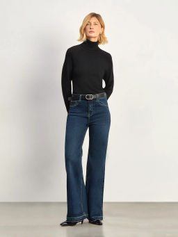 ЕМКА / Плотные тёмно-синие джинсы  Flare Leg 379