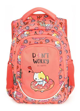 Рюкзак Schoolformat SOFT 3 KITTEN DONUT 22 л коралл. 40х28х20 см мягкий 3 отд. молния д/девочек