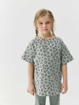 Костюм футболка оверсайз и брюки клеш Наивный леопард - Bungly фото 5