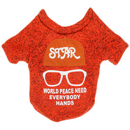 Пэт тойс (Pet toys) Одежда для собаки Толстовка Star с принтом, на кнопках р-р XL, длина спинки 38см/обхват груди 42см/обхват шеи 30см, цвет-оранжевый, полиэстер/флис (Китай) - Домашняя мода фото 5