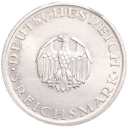 Монета 5 рейхсмарок 1929 года A Германия 200 лет со дня рождения Готхольда Лессинга