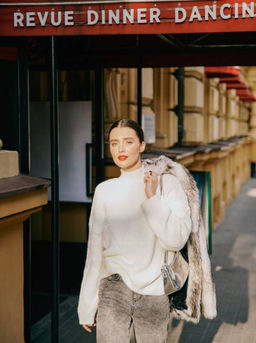 CONTE Удлиненный фактурный джемпер с геометрическим рисунком LDK 225