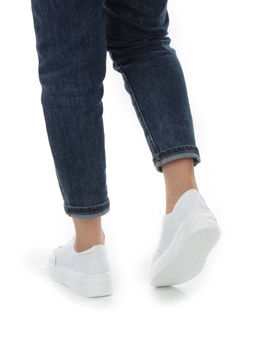 05-HY14-2D WHITE Кроссовки женские (натуральная кожа)
