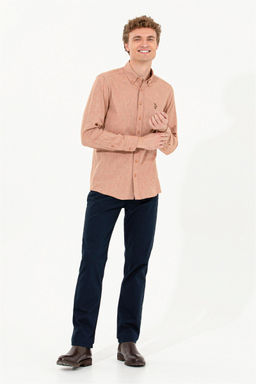 Мужская базовая рубашка с длинным рукавом Brick Brick - U.s. polo assn фото 4