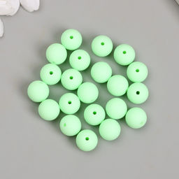 Бусины для творчества пластик Яблочный матовые d=1,2 см набор 20 гр - Арт узор фото 3