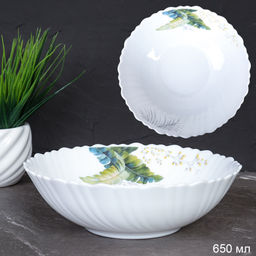 Салатник 650 мл 175 мм тарелка глубокая / TW-70XN (7166) /уп 48/ Папоротник