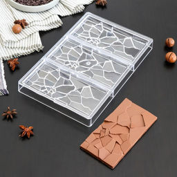 Форма для шоколада KONFINETTA Сплит, пластик, 27.5?17.5?2.5 см, 3 ячейки 15.3?7.5?0.8 см, прозрачная