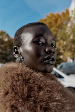 FLOWER RHINESTONE EARRINGS