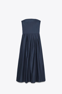 STRAPLESS POPLIN DRESS - Zara фото 2