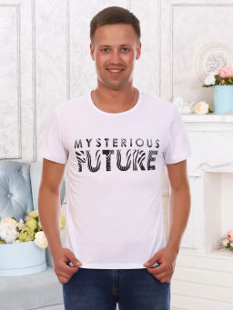 Future(белый) футболка муж. , кулирка с лайкрой (95%хлопок 5%лайкра)