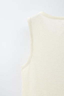 CAMISETA CON LINO / Vainilla - Zara фото 5