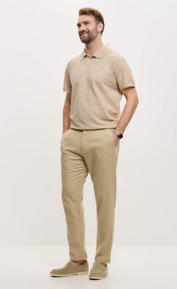 Брюки лен F211-0871 beige
