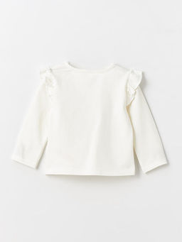 Bisiklet Yaka Bask?l? K?z Bebek Ti??rt - Waikiki фото 3