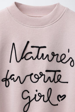 EMBROIDERED SLOGAN SWEATSHIRT - Zara фото 3