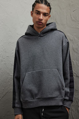 Sudadera con capucha y franjas laterales Loose Fit