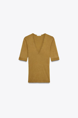 WASHED COTTON T-SHIRT - Zara фото 11