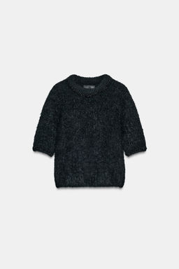 SHORT SLEEVE KNIT JUMPER WITH JEWEL BEADS - Zara фото 6