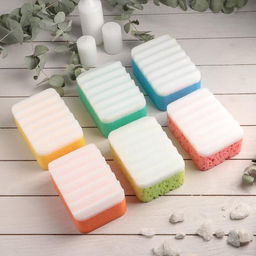 Цена за 3 шт. Губка для тела «Афродита», 14.5×10.5×6 см, МИКС