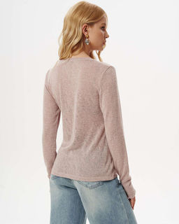 Полупрозрачный лонгслив из мягкого трикотажа-паутинка - Sahar art lab фото 5