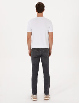 Antrasit Slim Fit Pamuk Kar___ml_ Jean Pantolon