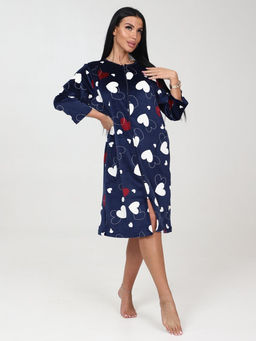 254 ХАЛАТ ЖЕНСКИЙ (Сердца бордовые) - А-дина фото 2