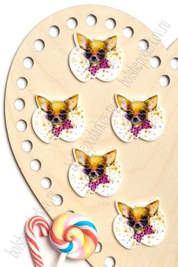 Кабошон-вырубка "Собачка" 3,2*3 см (10 шт) SF-5915, №1