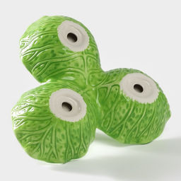 Менажница 3 ячейки Доляна «Зайка в капусте», 22.5×20.5×10 см, цвет зелёный