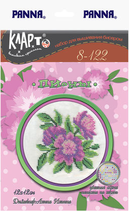 Klart набор для вышивания 8-122 Пионы 12 х 12 см