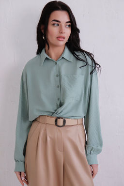 11163 Рубашка мятная из вискозы - Martichelli фото 6