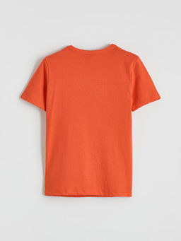 Bisiklet Yaka Bask?l? Erkek ?ocuk Ti??rt