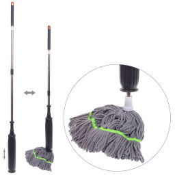 Швабра моп отжимная серая