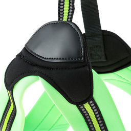 Шлейка супермягкая со светоотражающей прошивкой, обхват 48-54 см, зелёная - Пижон фото 5